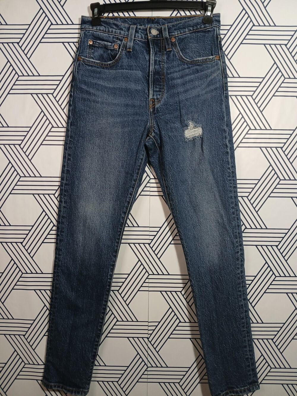 Levi 501 Distressed Button Fly women's Jeans Size 26x30